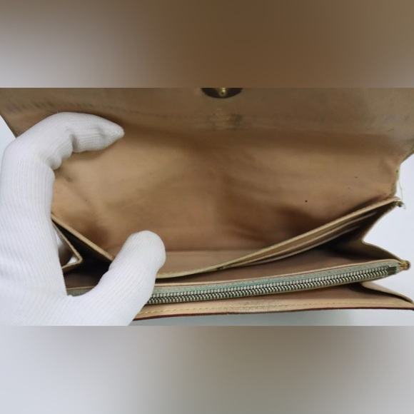 Louis-Vuitton Long Wallet Black Multicolor Porte Monet Monogram Authentic USED - Picture 10 of 14